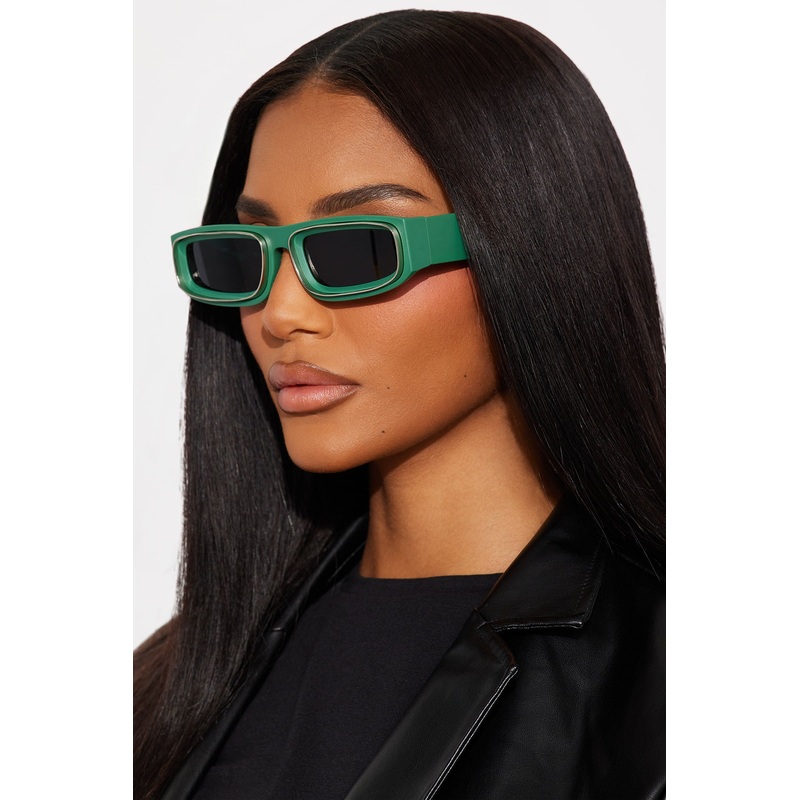 Zoom Edit Square Sunglasses – Green