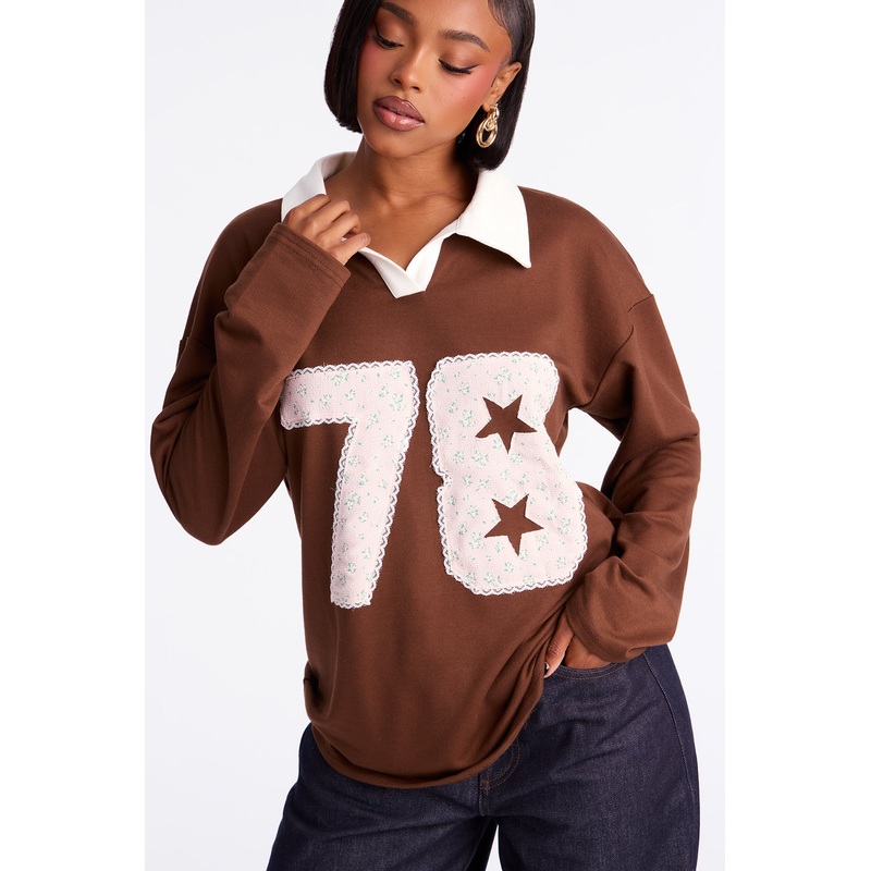 78 Star Polo Top – Brown