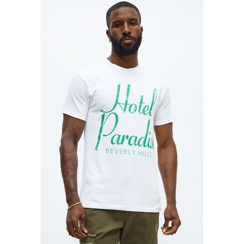 Hotel Paradise Beverly Hill Short Sleeve Tee – White