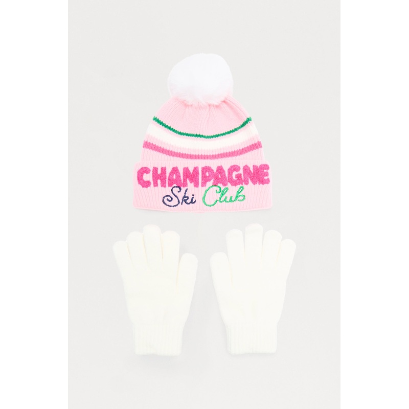 Champagne Ski Club 2 Piece Set – Pink/combo