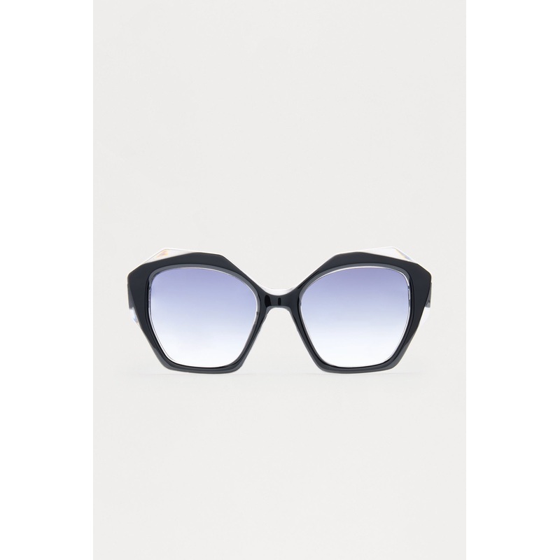 Crystal View Cat Eye Sunglasses – Black