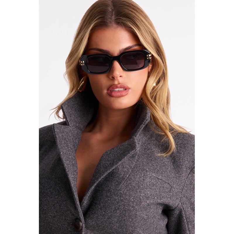 Fortune Frame Square Sunglasses – Black