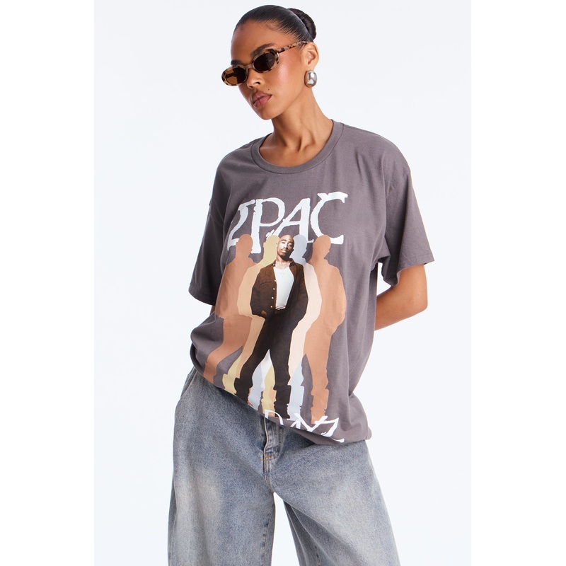 Tupac Better Dayz Tee – Charcoal