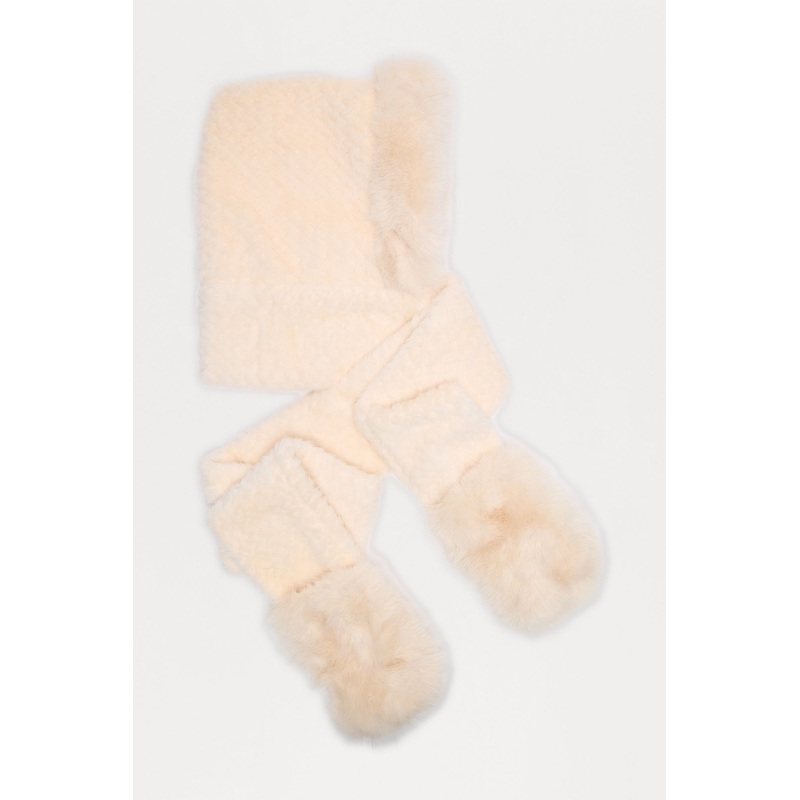 Bundle Me Up Faux Fur Hood Scarf – Ivory