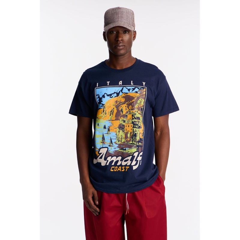 Italy Amalfi Coast Short Sleeve Tee – Navy