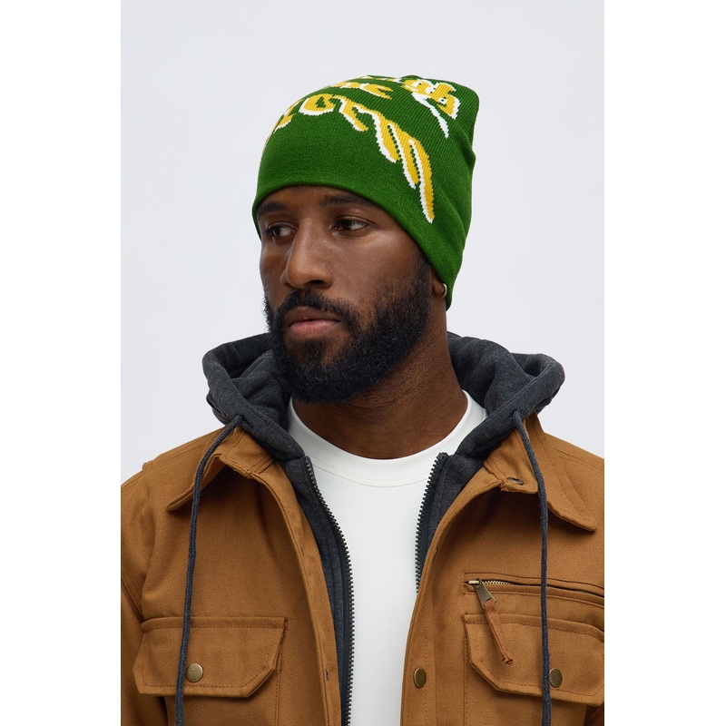 Through It Skull Fit Graphic Beanie – Green