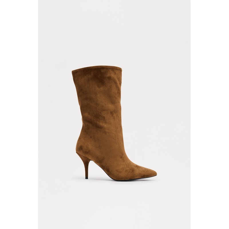 Aime Faux Suede Boots – Camel