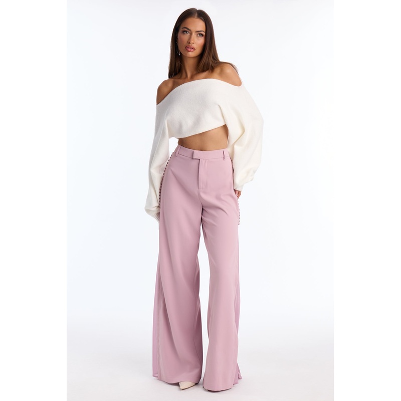 All In The Details Pleated Trouser Pant 33 – Orchid