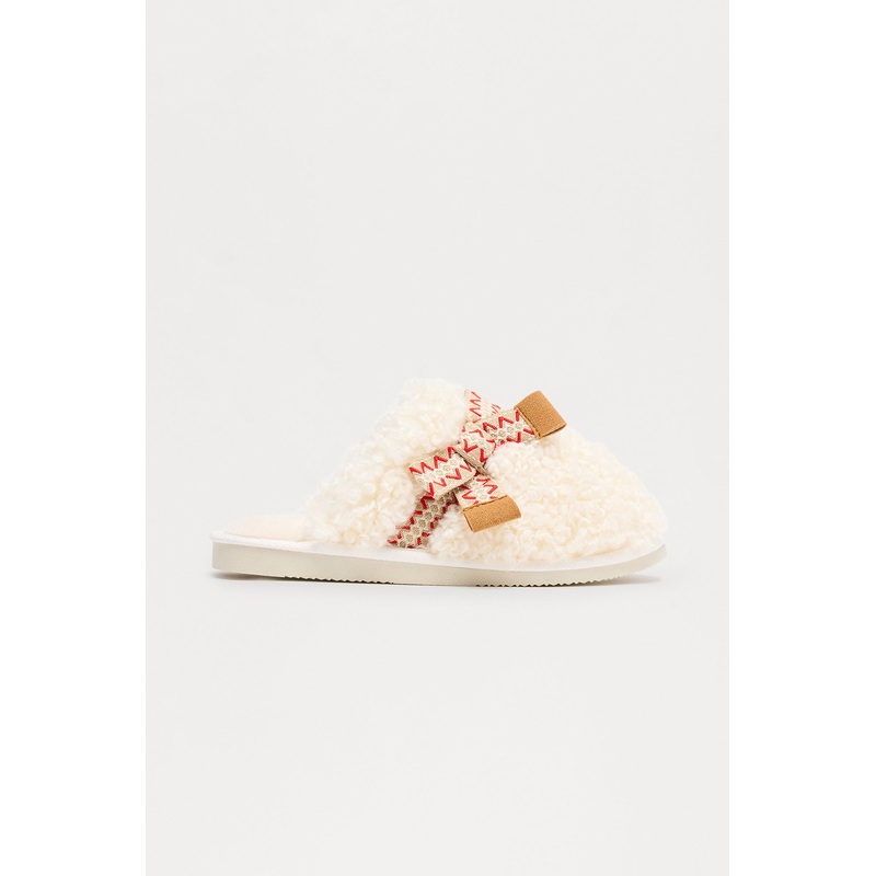Biscotti Sherpa Slippers – Ivory