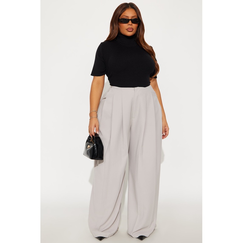 Blaire Wide Leg Trouser – Grey