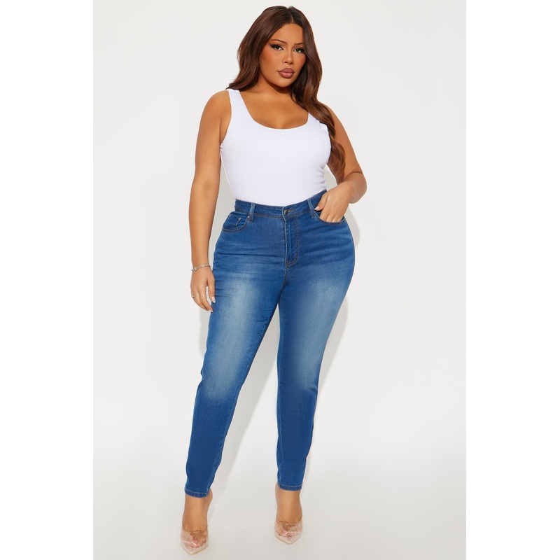 So Peachy Stretch Skinny Jeans – Dark Wash