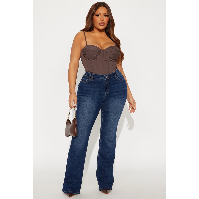 The Aughts Pocket Flap Flare Jeans – Dark Wash