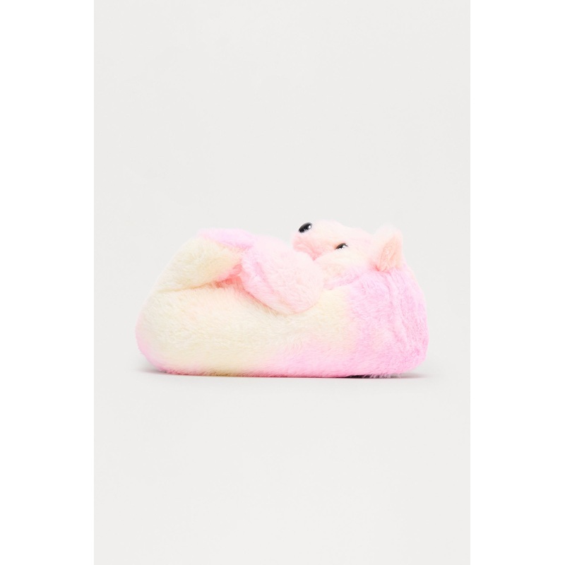 Tie Dye Bear Slippers – Pink