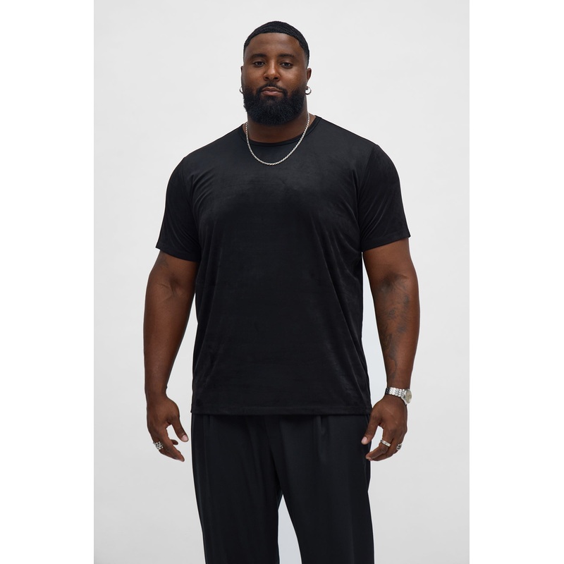 Velour Everyday Crew Tee – Black