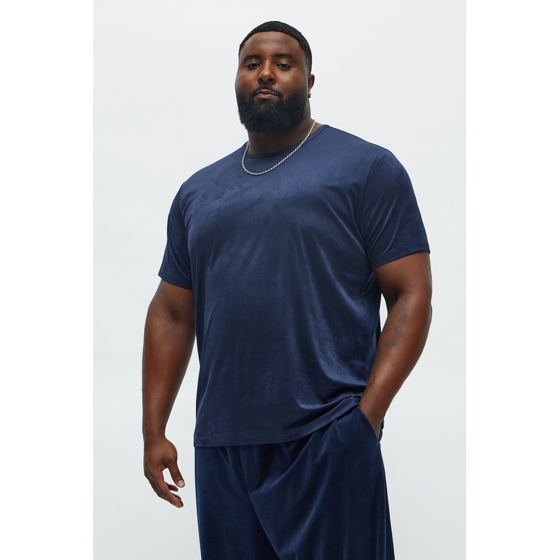 Velour Everyday Crew Tee – Navy