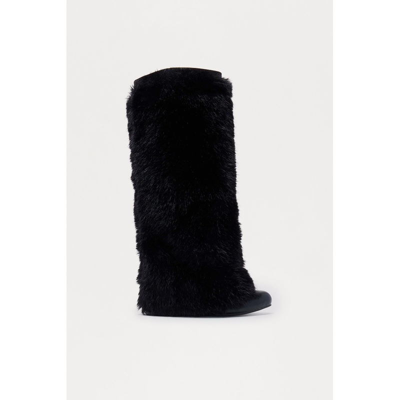 Vancouver Faux Fur Boots – Black