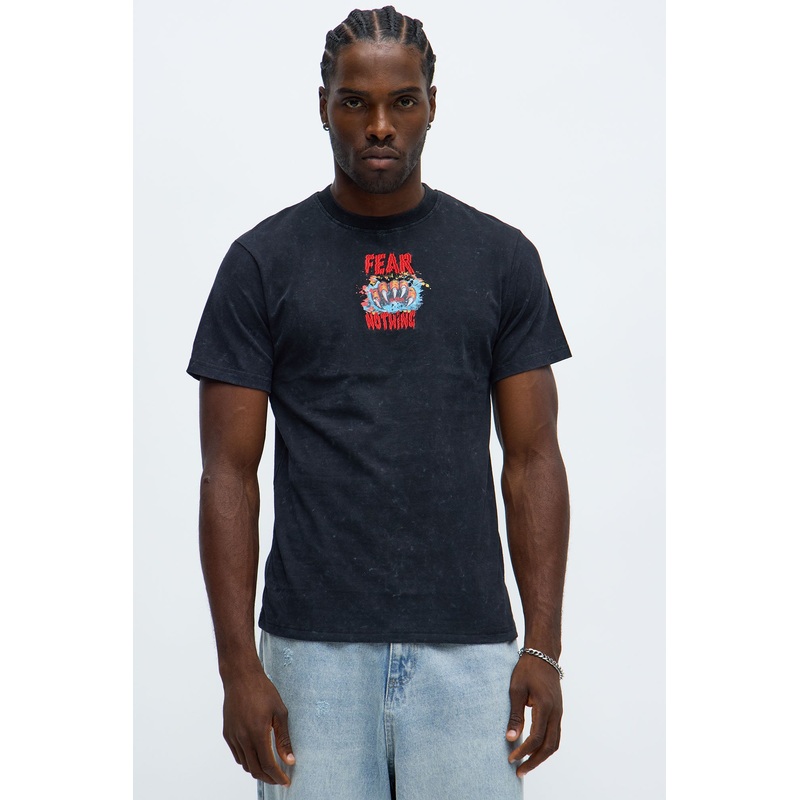 Stay Wild Washed Short Sleeve Tee – Black Wash