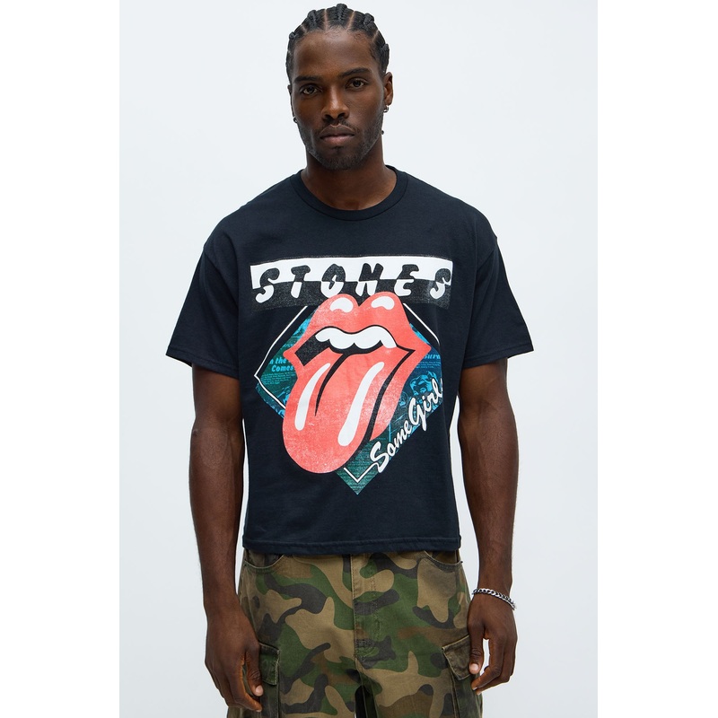 The Rolling Stones Some Girls Oversized Short Sleeve Tee – Black