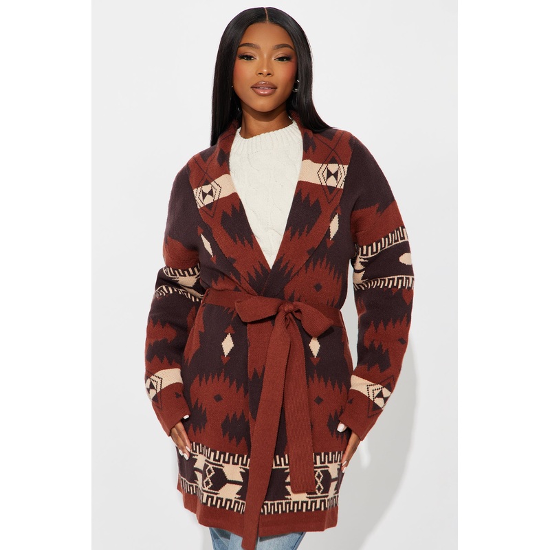 Whiskey Lips Colorado Cardigan – Dark Brown