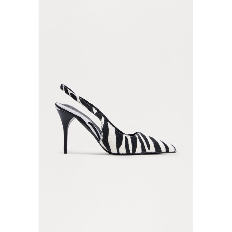 Amiri Stiletto Slingback Pumps – Black/White