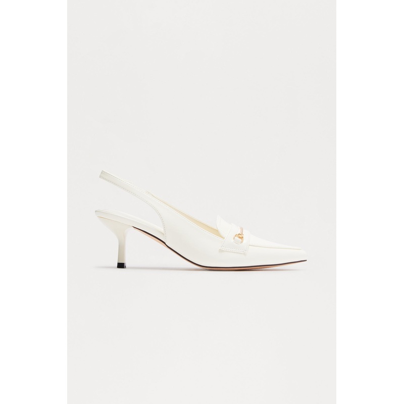 Sana Hardware Slingback Pumps – Cream