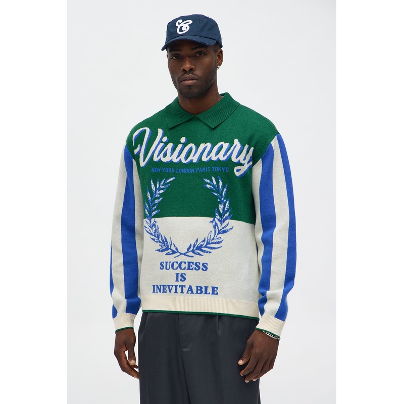 Visionary Polo Sweater – Green