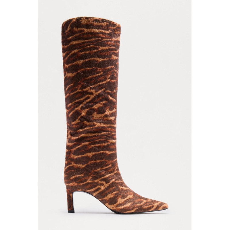 Tiera Knee High Boots – Brown Combo