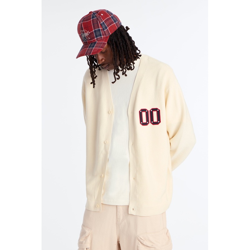 Knit King Varsity Cardigan – Cream