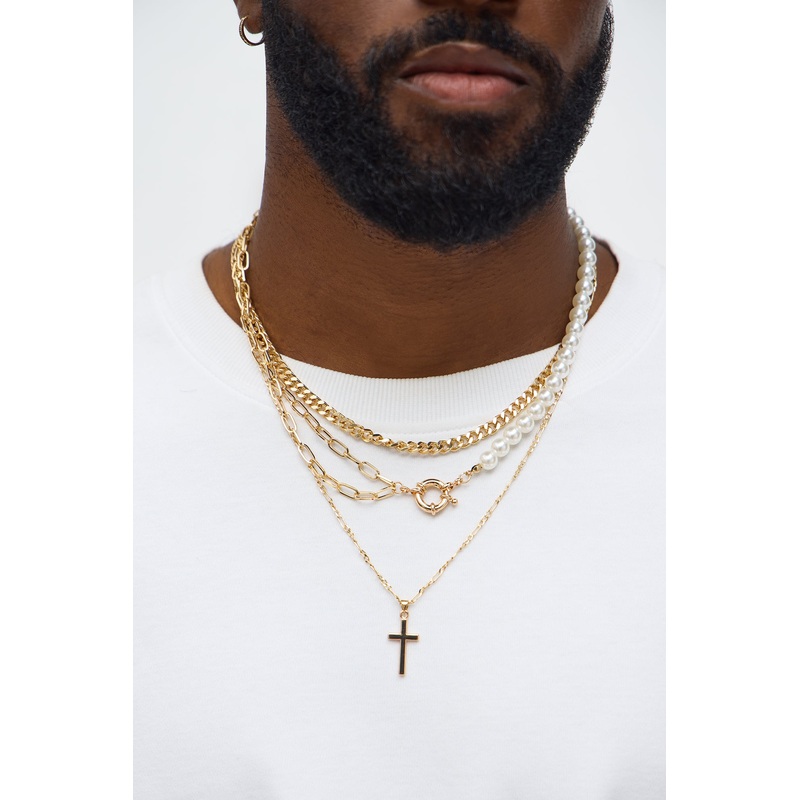 Dynamic Pendant Necklace Set – Gold