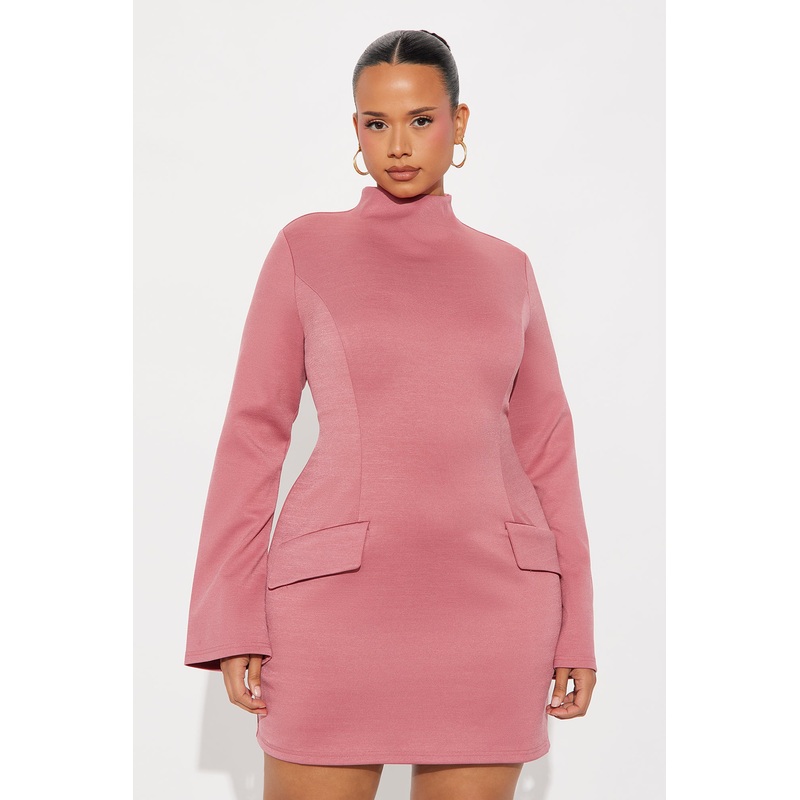 Above Average Ponte Mini Dress – Mauve
