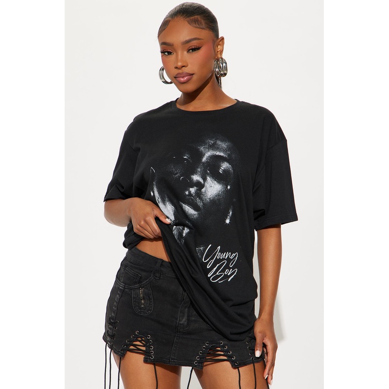Free Young Boy NBA Oversize Tee – Black