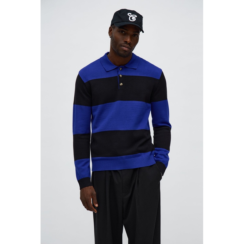 The Sam Polo Sweater – Black/combo