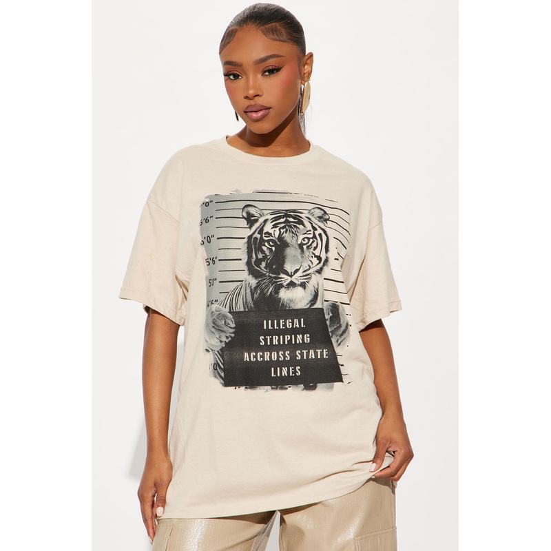 Tiger Mug Shot Tee – Sand