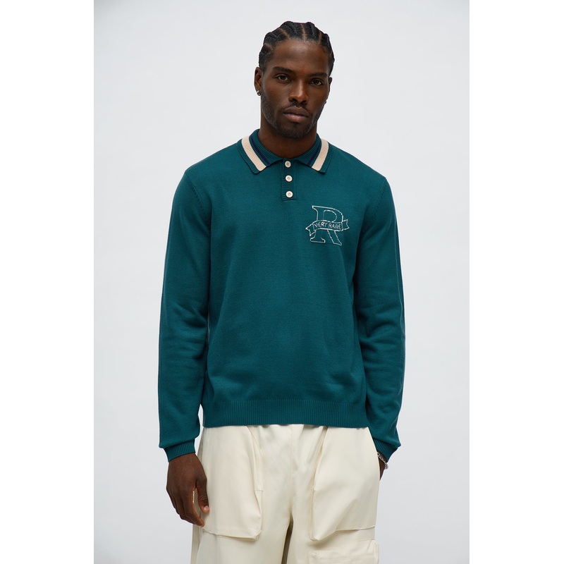 Very Rare Polo Sweater – Teal/combo