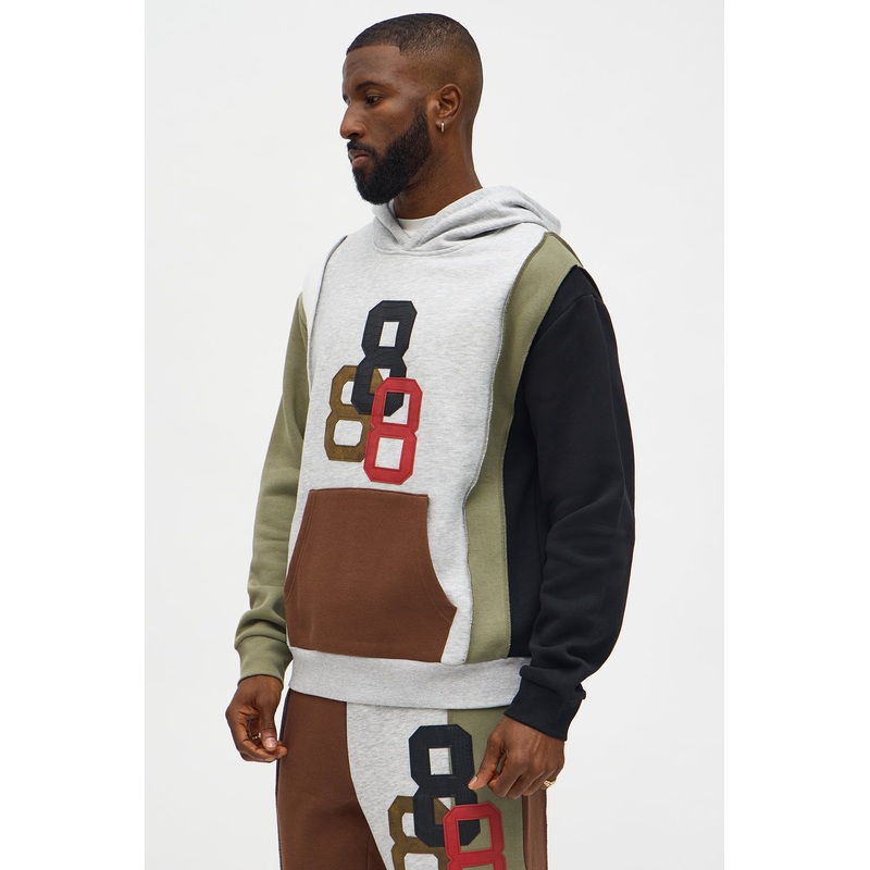 888 Patchwork Hoodie – Multi Color