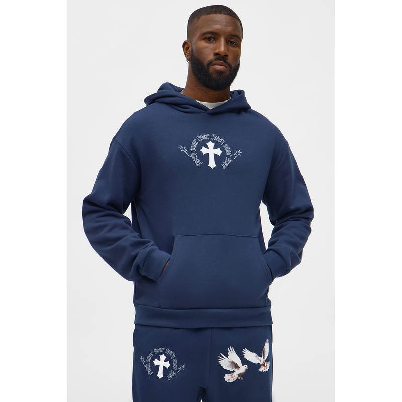 Faith Always Prevails Hoodie – Navy