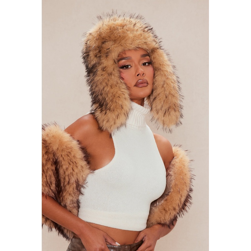 Stay Icy Faux Fur Hat – Mocha
