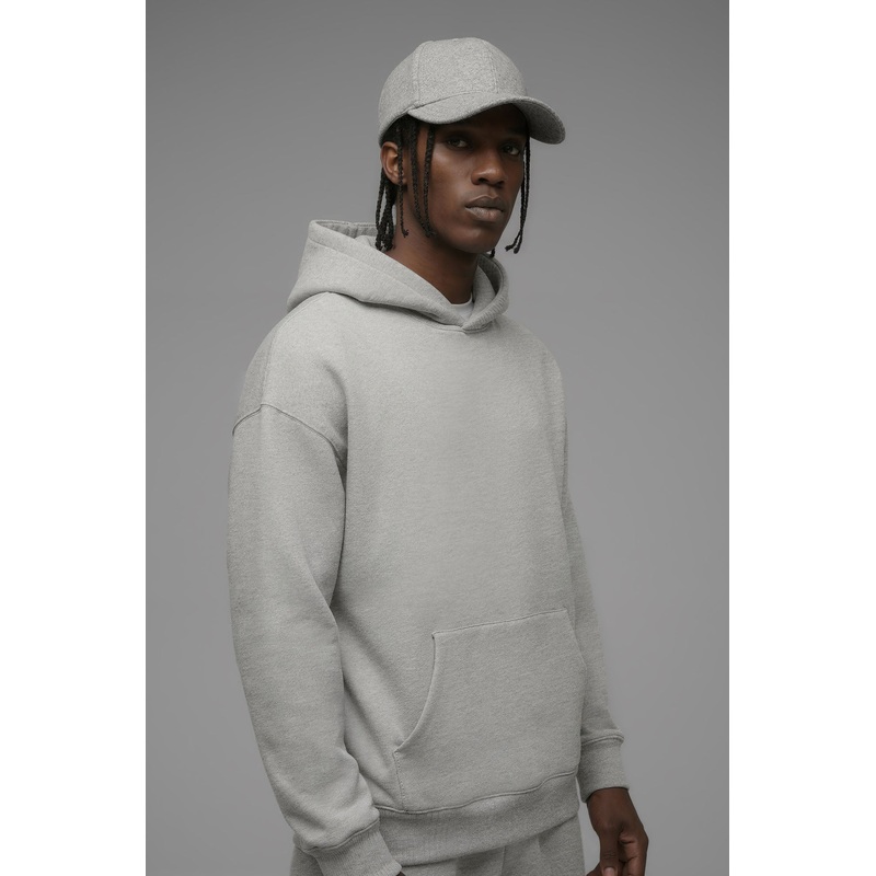 410 Fleece 6 Panel Baseball Hat – Heather Grey