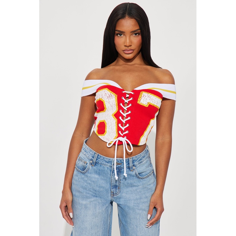 Game Day Corset 87 Top – Red