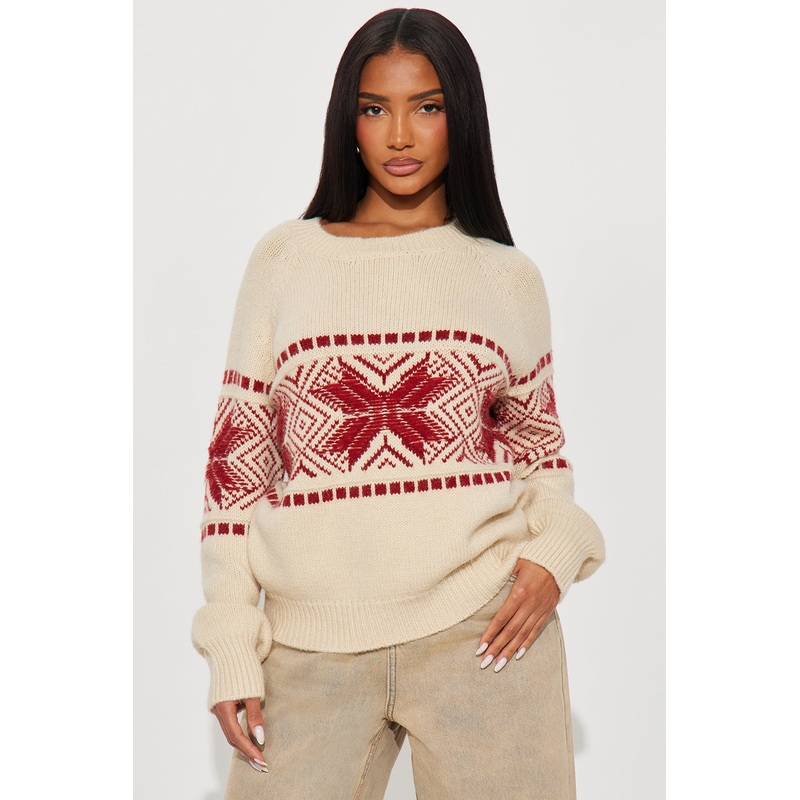 Alaskan Feels Fair Isle Sweater – Natural/Combo