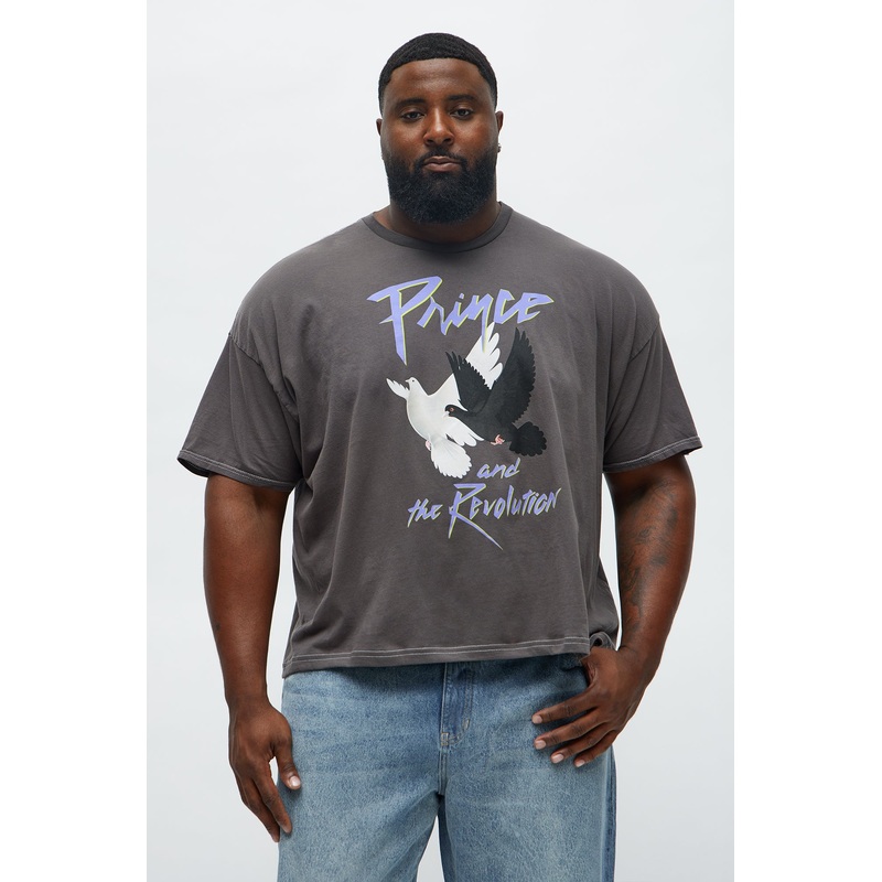 Prince And The Revolution Boxy Short Sleeve Tee – Charcoal