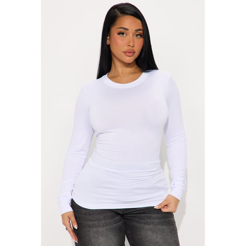 Shift Ready Under Scrub Top – White