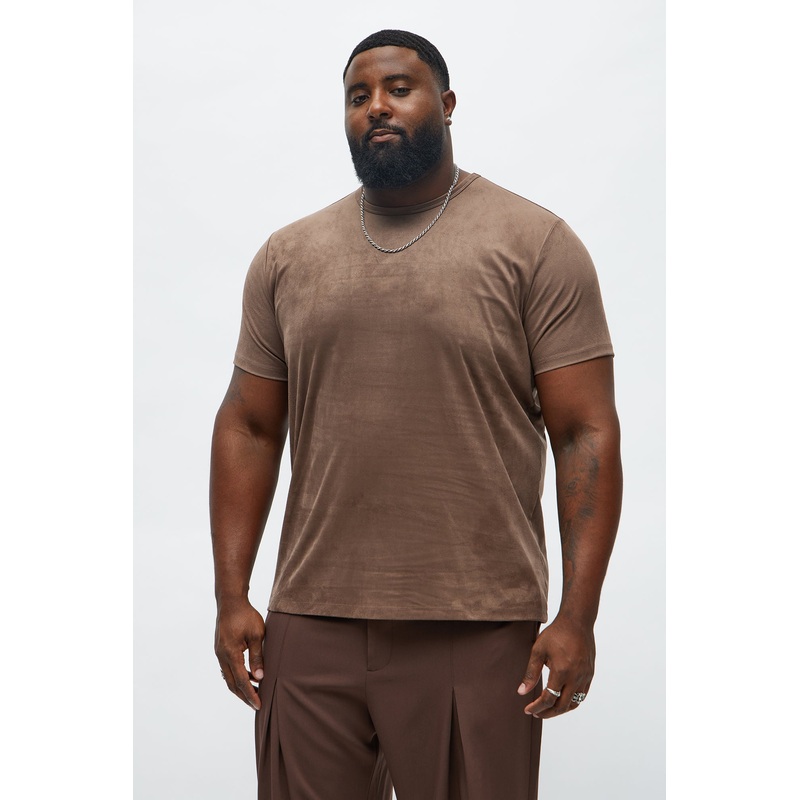Velour Everyday Crew Tee – Brown
