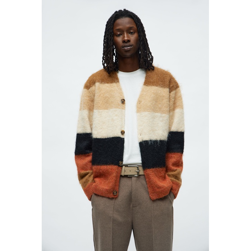 Chestnut Mohair Sweater Cardigan – Multi Color