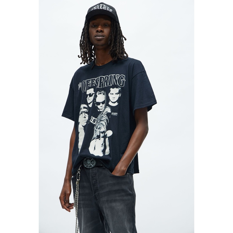 The Offspring Band Photo Oversized Short Sleeve Tee – Black