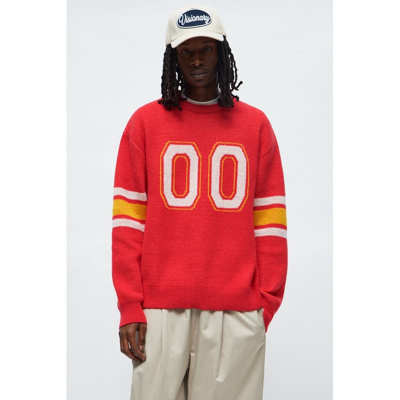 Zone 00 Jersey Sweater – Red