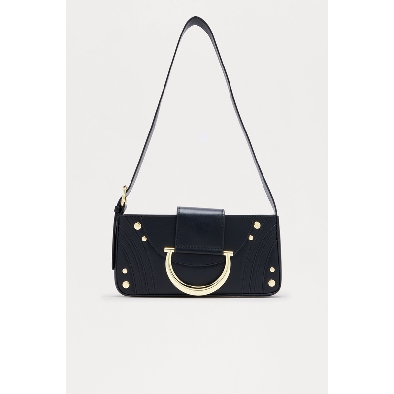 About Last Night Faux Leather Bag – Black