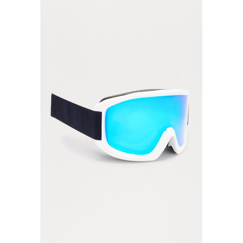 Fresh Powder Functional Snow Goggles – White/Blue