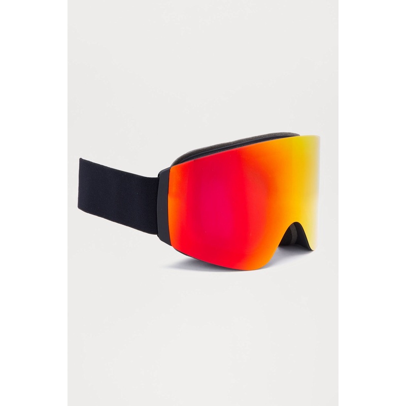 Frost Line Flip Up Functional Snow Goggles – Black/Red