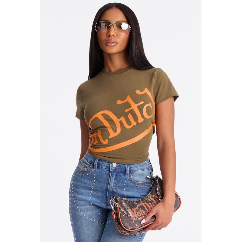 Von Dutch Everyday Baby Tee – Olive